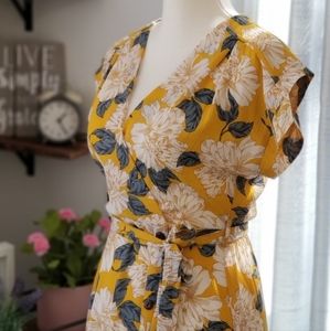 3/$15 NEW! Monteau Yellow Floral Spring Summer Dress